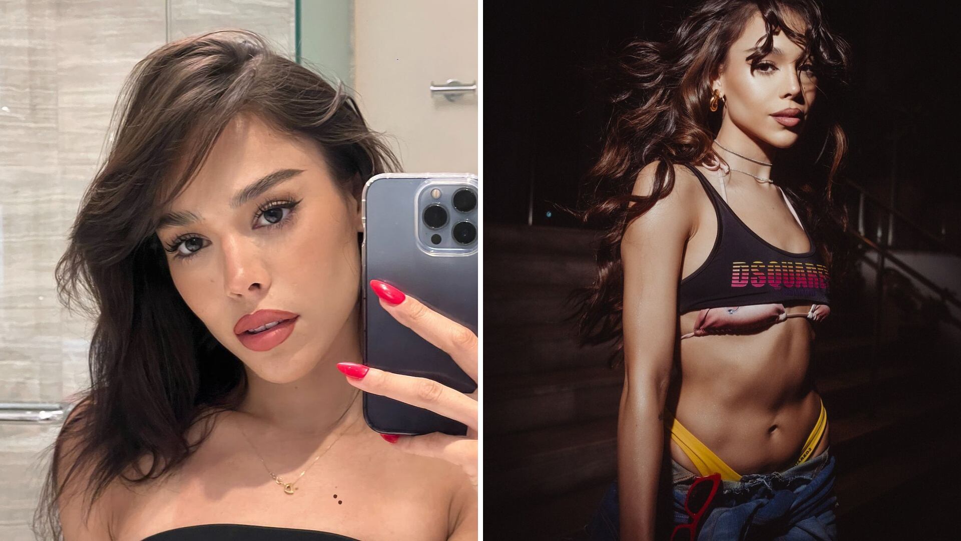 El atrevido top "ilusión desnuda" de Danna en la fiesta de Soltera de Shakira que los muchos no soportaron