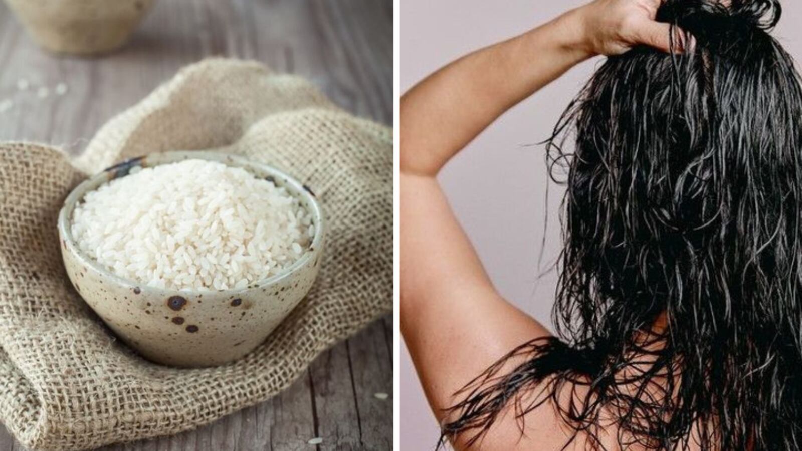 Mascarilla de arroz para el pelo