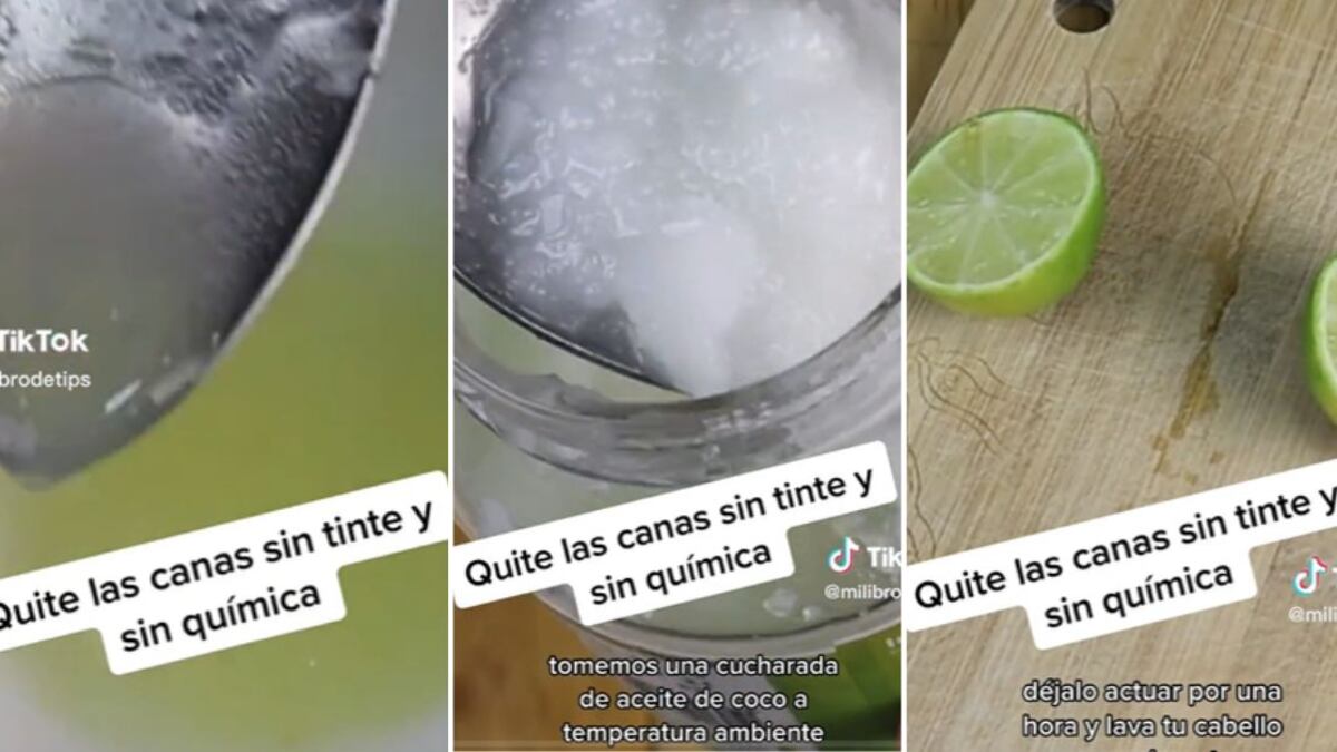 La mujer también compartió un truco para las personas con cabello negro o gris. Se usan dos vasos de agua y tres cucharadas de té negro.