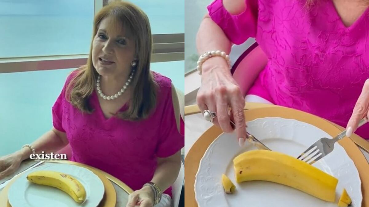 Así se come plátano de forma elegante