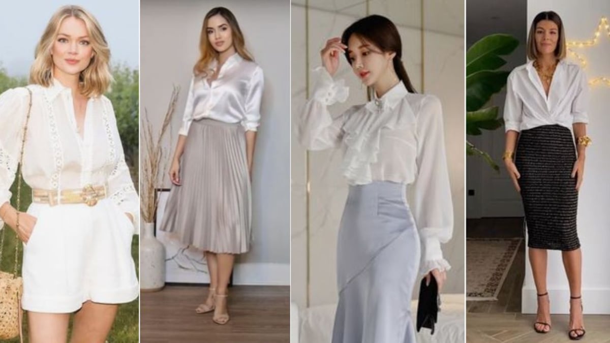 5 blusas blancas elegantes y rejuvenecedoras que son ideales para mujeres de 40