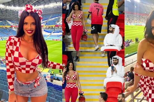 Ivana Knoll, la despampanante hincha de Croacia que ha multiplicado su fama con sus provocadoras apariciones en Qatar