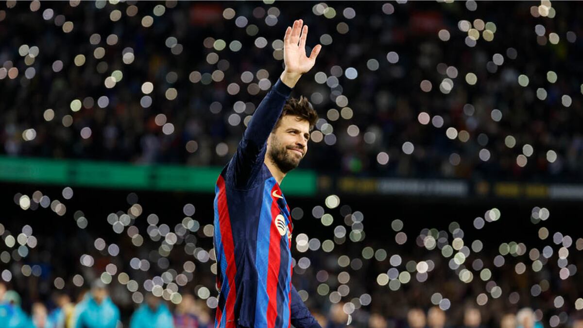 Gerad Piqué al término del encuentro de la decimotercera jornada de LaLiga entre el FC Barcelona y el UD Almería.