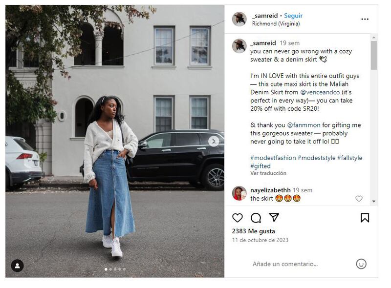 La falda larga de jean es una prenda atemporal y versátil que todas debemos tener
