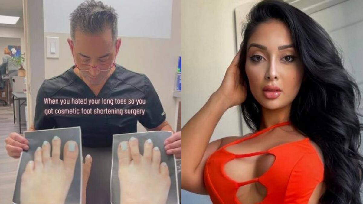 La joven mostró la operación