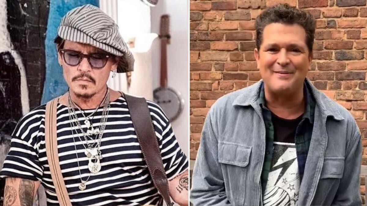 Johnny Depp y Carlos Vives